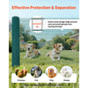 VEVOR Temporary Fence with Posts, 3 x 49.2 FT Plastic Mesh Fencing, Garden Safety Fences Netting with Double-Spike Stakes & Guy Ropes, Temporary Fence for Dogs, Chickens, Plants, Outdoor Yards