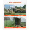 VEVOR Temporary Fence with Posts, 3 x 164 FT Plastic Mesh Fencing, Garden Safety Fences Netting with Double-Spike Stakes & Guy Ropes, Temporary Fence for Dogs, Chickens, Plants, Outdoor Yards