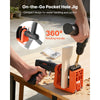 VEVOR Pocket Hole Jig Kit, 1/2", 3/4", 1-1/2" Adjustable, 360° Rotating Handle, Jig Pocket Hole System with 260 Screws, C-Clamp, Stop Collar, Drill Bit, Easy Clamping and Adjusting, for Woodworking