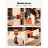 VEVOR Pocket Hole Jig Kit, 1/2", 3/4", 1-1/2" Adjustable, 360° Rotating Handle, Jig Pocket Hole System with 260 Screws, C-Clamp, Stop Collar, Drill Bit, Easy Clamping and Adjusting, for Woodworking