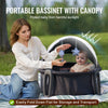 VEVOR Portable Baby Bassinet, On-The-Go Baby Dome with Canopy & Developmental Toys, Quick-Folding Travel Crib, Lightweight Baby Cradle Infant Bed for Indoors/Outdoors, Suitable for 0-6 Months Newborns