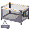 VEVOR Baby Playpen Travel Crib, Quick-Folding Playpen for Baby & Toddler, Portable Baby Fence Play Yard with Wheels, Breathable Mesh & Travel Bag, Indoor/Outdoor Kids Activity Center for 0-36 Months