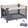 VEVOR Baby Playpen Travel Crib, Quick-Folding Playpen for Baby & Toddler, Portable Baby Fence Play Yard with Wheels, Breathable Mesh & Travel Bag, Indoor/Outdoor Kids Activity Center for 0-36 Months