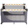VEVOR Baby Playpen Travel Crib, Quick-Folding Playpen for Baby & Toddler, Portable Baby Fence Play Yard with Wheels, Breathable Mesh & Travel Bag, Indoor/Outdoor Kids Activity Center for 0-36 Months