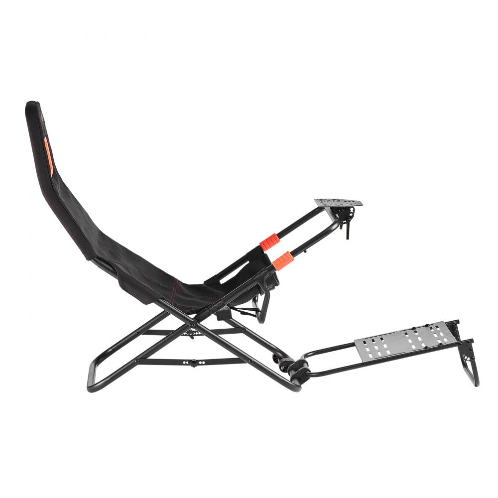 VEVOR Portable Racing Wheel Stand, Foldable & Adjustable Steering Sim Wheel Stand, 18.5 in Seat Inner Width, Compatible with Logitech G923/G920/G29, Thrustmaster T248P, Fanatec, Hori, Mad Catz, Black
