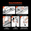 VEVOR Work Platform, 3 Gear Adjustable Height, Folding Alloy Steel Step Ladder, Portable Scaffolding Platform, 400 lb Load Capacity, Non-Slip Rubber Feet, Drywall Painting Stool, for Cleaning &Washing