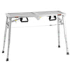 VEVOR Work Platform, 3 Gear Adjustable Height, Folding Alloy Steel Step Ladder, Portable Scaffolding Platform, 400 lb Load Capacity, Non-Slip Rubber Feet, Drywall Painting Stool, for Cleaning &Washing