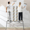 VEVOR Work Platform, 4 Gear Adjustable Height, Folding Alloy Steel Step Ladder, Portable Scaffolding Platform, 800 lb Load Capacity, Non-Slip Rubber Feet, Drywall Painting Stool, Cleaning & Washing