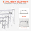 VEVOR Work Platform, 4 Gear Adjustable Height, Folding Alloy Steel Step Ladder, Portable Scaffolding Platform, 800 lb Load Capacity, Non-Slip Rubber Feet, Drywall Painting Stool, Cleaning & Washing