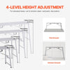 VEVOR Work Platform, 4 Gear Adjustable Height, Folding Alloy Steel Step Ladder, Portable Scaffolding Platform, 880 lb Load Capacity, Non-Slip Rubber Feet, Drywall Painting Stool, Cleaning & Washing