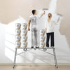 VEVOR Work Platform, 4 Gear Adjustable Height, Folding Alloy Steel Step Ladder, Portable Scaffolding Platform, 880 lb Load Capacity, Non-Slip Rubber Feet, Drywall Painting Stool, Cleaning & Washing