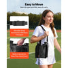 VEVOR Stadium Seat, Folding Bleacher Chair with Back Support and Thick Cushion, Padded Stadium Seat for Bleacher Includes Shoulder Strap, Hooks, Cup Holder, Lycra Material, Side Pocket, PP Material