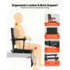 VEVOR Stadium Seat, Portable Bleacher Seat with Armrest, Back Support and Thick Cushion, Bench Chair for Bleacher Includes Shoulder Strap, Hooks, Cup Holder, Black Football Bleachers Seats, 2PCS