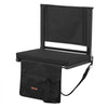 VEVOR Stadium Seat, Folding Bleacher Seat with Back Support and Thick Cushion, Padded Stadium Seats for Bleacher Includes Shoulder Strap, Hooks, Cup Holder, and Side Pocket, Black Bleachers Chair