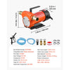 VEVOR Fuel Transfer Pump 12V DC 13 GPM Portable Electric Diesel Pump Kit, for Diesel and Kerosene, 1/5 HP Motor, Cast Iron Housing, with Manual Fuel Nozzle, Discharge Hose, Filter Screen, Hose Clamp