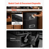 VEVOR Double Door Safe Box, 3.3 Cu. Ft, Heavy Duty Home Safe with Electronic Keypad, Anti-Theft, Digital Safety Lock Box with Key, Drop Slot, for Money, Firearm, Jewelry, Document, Valuables, Black