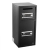 VEVOR Double Door Safe Box, 3.3 Cu. Ft, Heavy Duty Home Safe with Electronic Keypad, Anti-Theft, Digital Safety Lock Box with Key, Drop Slot, for Money, Firearm, Jewelry, Document, Valuables, Black