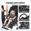 VEVOR Lightweight Stroller, Compact Easy Fold MultiPosition Recline Canopy Backrest, Carbon Steel Frame, Large Storage Basket,Cup Holder, Umbrella Toddler Baby Stroller for Travel, Dark Gray/Black