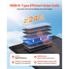 VEVOR 100W Bifacial Solar Panel, 16BB N-Type Foldable Monocrystalline Solar Panel Charger 24% Efficiency, Portable with MC4 Output, USB-A (QC3.0), Type-C & DC Ports for Power Stations Camping Hiking