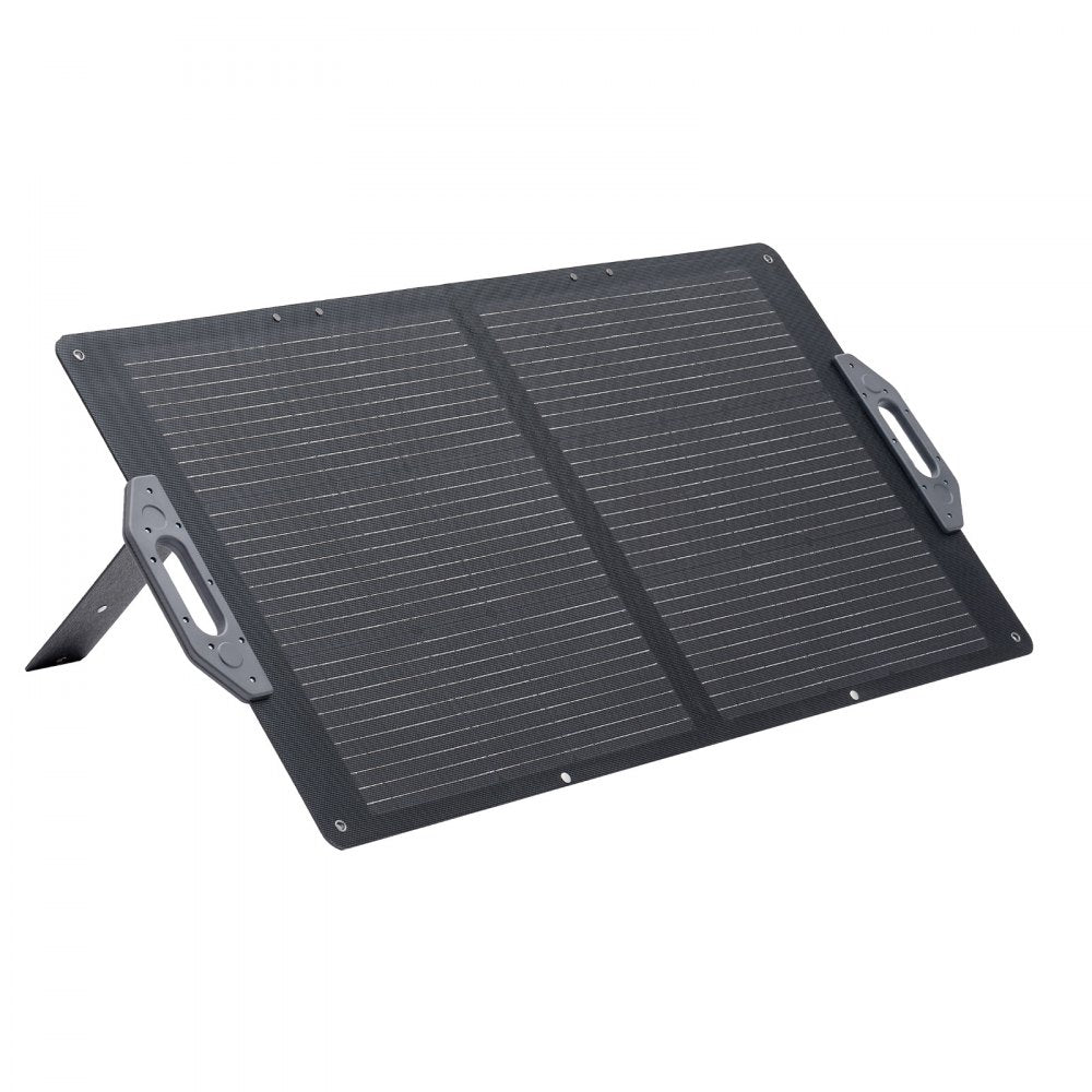 VEVOR 100W Foldable Solar Panel, 24% High-Efficiency Portable Monocrystalline Solar Panel Charger with MC4 Output, USB-A, Type-C & DC Ports, IP65 Waterproof for Power Stations, Camping, Hiking Trips