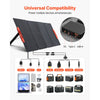 VEVOR 150W Foldable Monocrystalline Solar Panel, 23% Efficiency Portable ETFE Mono Solar Panel Charger with MC4 Output, Type-C, QC3.0 USB & DC Ports, IP67 Waterproof for Power Stations Camping Hiking