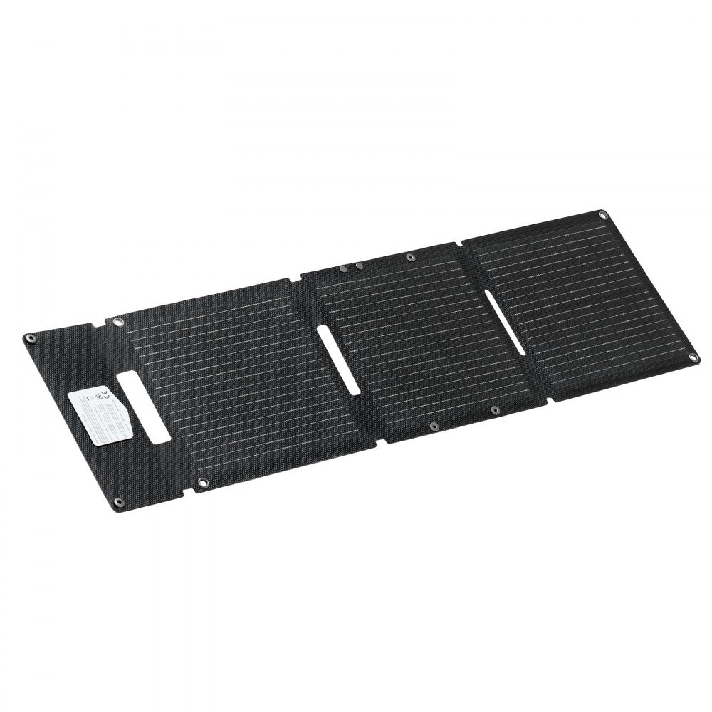 VEVOR 30W Foldable Solar Panel Charger, 16BB N-Type Monocrystalline Solar Panel 24% Efficiency, Ultra-Light Portable with USB-A, USB-A (QC3.0) & Type-C Ports for Camping, Backpacking, Phones, Tablets