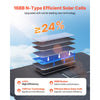 VEVOR 60W Foldable Solar Panel Charger, 16BB N-Type Monocrystalline Solar Panel 24% Efficiency, Lightweight Portable with MC4 Output, Type-C, USB-A & DC Ports for Power Stations Camping Hiking