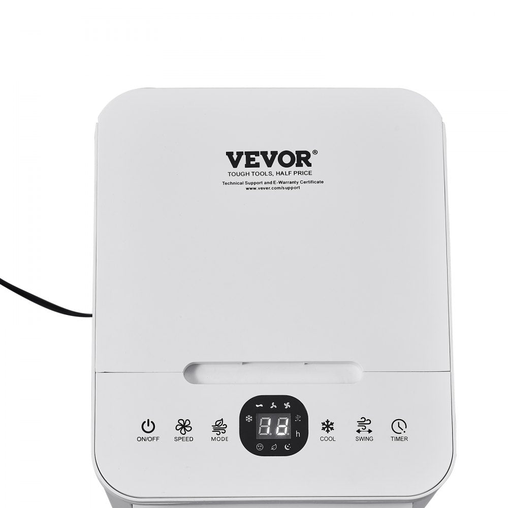 VEVOR Portable Air Conditioner, 9L 550 CFM Swamp Cooler Air Conditioner with 12H Timer & Remote Control, 3-Speed Evaporative Air Cooler with 2 Ice Boxes, Quiet & Movable, Ideal for Outdoor Indoor Use