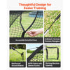 VEVOR Baseball Batting Cage, 12.0 x 10.2 x 7.6 FT Freestanding Portable Batting Cage, Hitting Cages with 4-Ply Knotless Polyester & Pitching Machine Opening, Battings Cages Netting for Indoor Outdoor