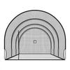 VEVOR Baseball Batting Cage, 33.0 x 12.0 x 9.8 FT Freestanding Hitting Net, for Indoor Outdoor Practice, 4-Ply Knotless Polyester Netting, Pitching Machine Opening, Baseball Hitting Trainer for Team