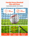 VEVOR Baseball Batting Cage, 33.0 x 12.0 x 9.8 FT Freestanding Portable Batting Cage, Hitting Cages with 4-Ply Knotless Polyester & Pitching Machine Opening, Battings Cages Netting for Indoor Outdoor
