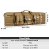 VEVOR Rifle Bag, 36 inch Tactical Double Long Gun Bag, Soft Rifle Case with Lockable Zipper, Portable Handle & Shoulder Strap, 3 Large Storage Pockets Rifle Case for Two 34" Rifles & 2 Pistols, Brown