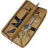 VEVOR Rifle Bag, 36 inch Tactical Double Long Gun Bag, Soft Rifle Case with Lockable Zipper, Portable Handle & Shoulder Strap, 3 Large Storage Pockets Rifle Case for Two 34" Rifles & 2 Pistols, Brown