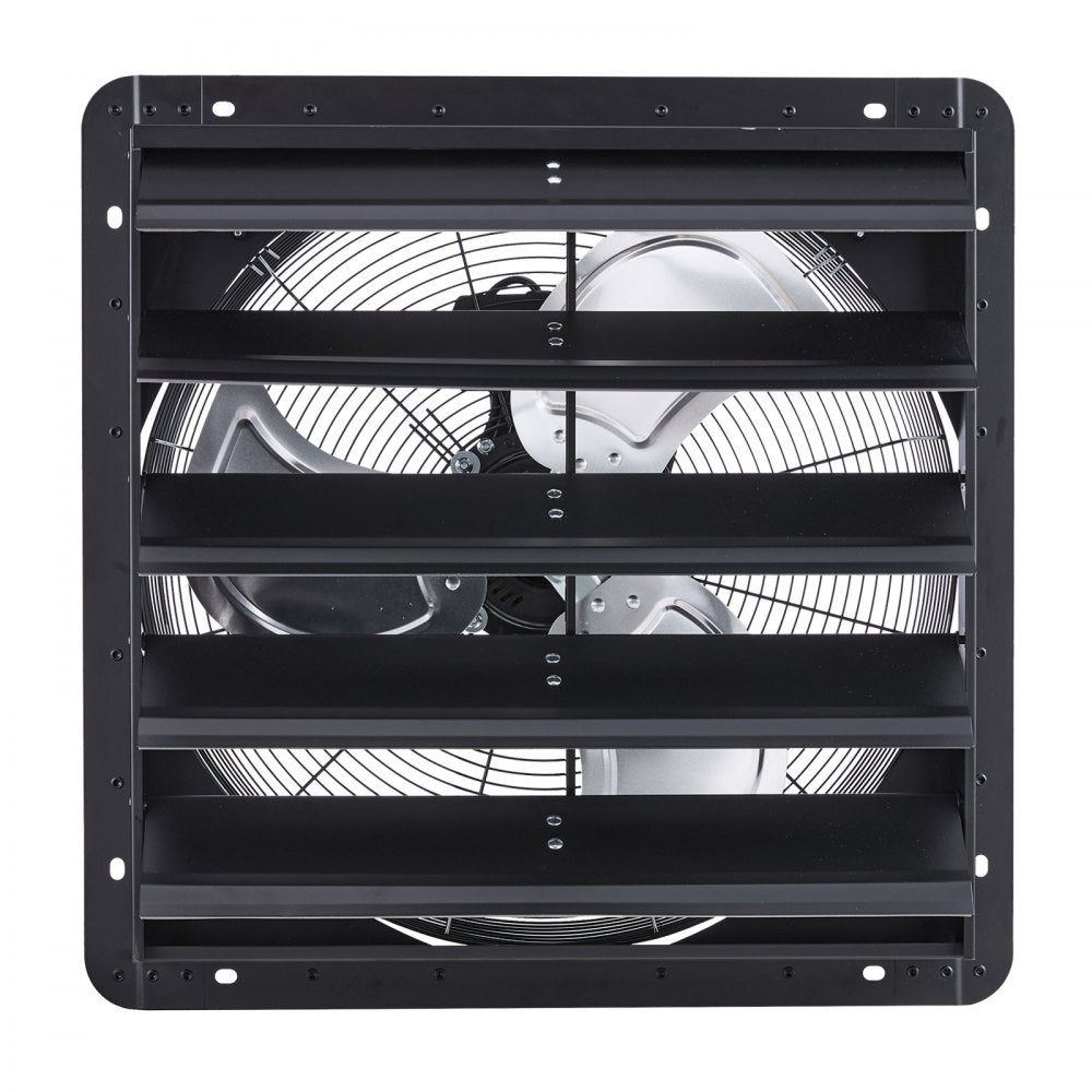 VEVOR 20 inch Shutter Exhaust Fan, Wall Mounted Attic Vent Fan with Variable Speed Controller, 3000 CFM, AC Motor, Heavy-duty Steel, Low Noise for Shed, Garage, Greenhouse Ventilation Cooling, Black