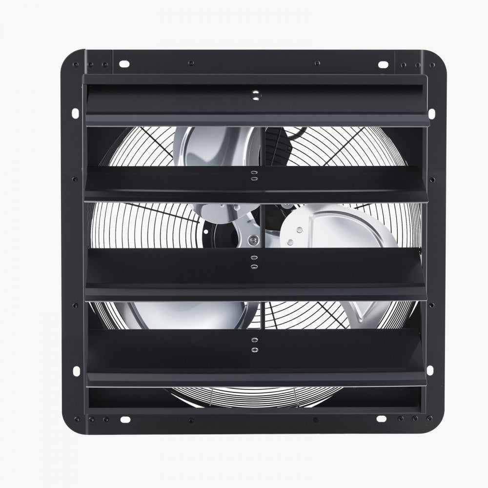 VEVOR 18 inch Shutter Exhaust Fan, Wall Mounted Attic Vent Fan with Variable Speed Controller, 2200 CFM, AC Motor, Heavy-duty Steel, Low Noise for Shed, Garage, Greenhouse Ventilation Cooling, Black