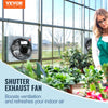 VEVOR 12'' Shutter Exhaust Fan, High-speed 1000 CFM, Aluminum Wall Mount Attic Fan with AC-motor, Ventilation and Cooling for Greenhouses, Garages, Sheds, Shops, FCC