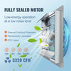 VEVOR 24'' Shutter Exhaust Fan, High-speed 3320 CFM, Aluminum Wall Mount Attic Fan with AC-motor, Ventilation and Cooling for Greenhouses, Garages, Sheds, Shops, FCC