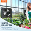 VEVOR Shutter Exhaust Fan, 16'' with Temperature Humidity Controller,  EC-motor, 1550 CFM, 10-Speed Adjustable Wall Mount Attic Fan, Ventilation and Cooling for Greenhouses, Garages, Sheds, ETL Listed