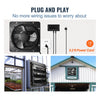 VEVOR Shutter Exhaust Fan, 16'' with Temperature Humidity Controller,  EC-motor, 1550 CFM, 10-Speed Adjustable Wall Mount Attic Fan, Ventilation and Cooling for Greenhouses, Garages, Sheds, ETL Listed