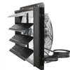 VEVOR Shutter Exhaust Fan, 16'' with Temperature Humidity Controller,  EC-motor, 1550 CFM, 10-Speed Adjustable Wall Mount Attic Fan, Ventilation and Cooling for Greenhouses, Garages, Sheds, ETL Listed