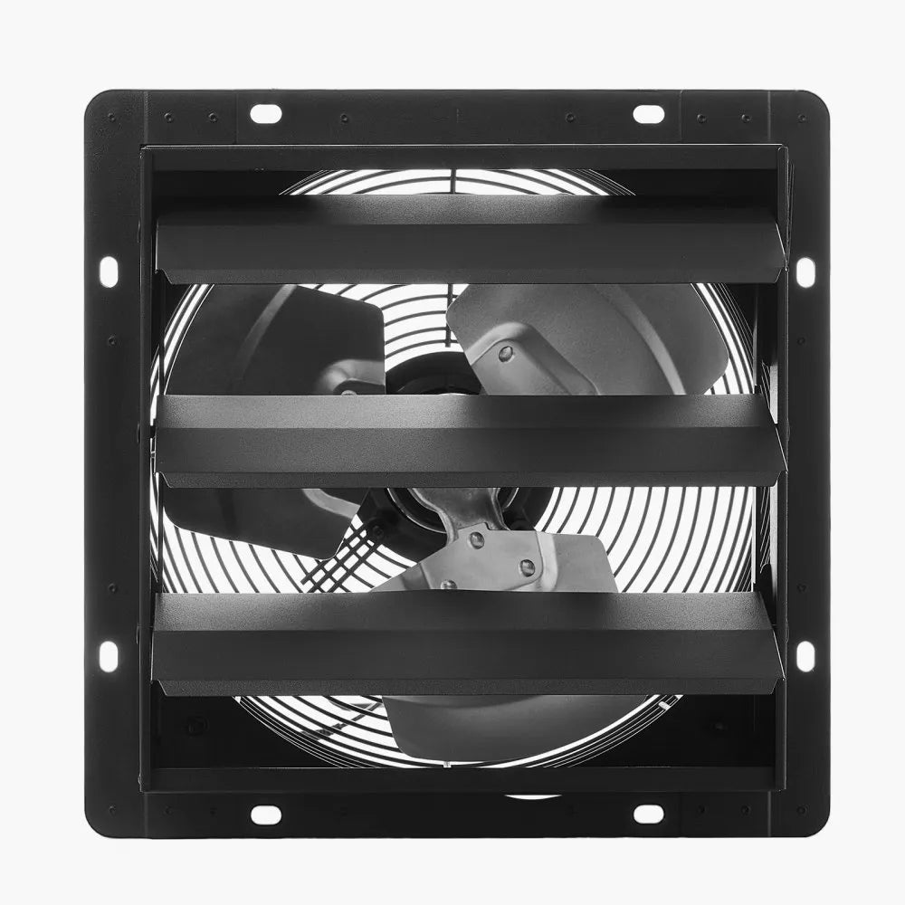 VEVOR 10 inch Shutter Exhaust Fan, Wall Mounted Attic Vent Fan with Smart Programming Variable Speed Temperature Control, 1000 CFM,EC Motor,Timer, for Shed,Garage,Greenhouse Ventilation Cooling,Black