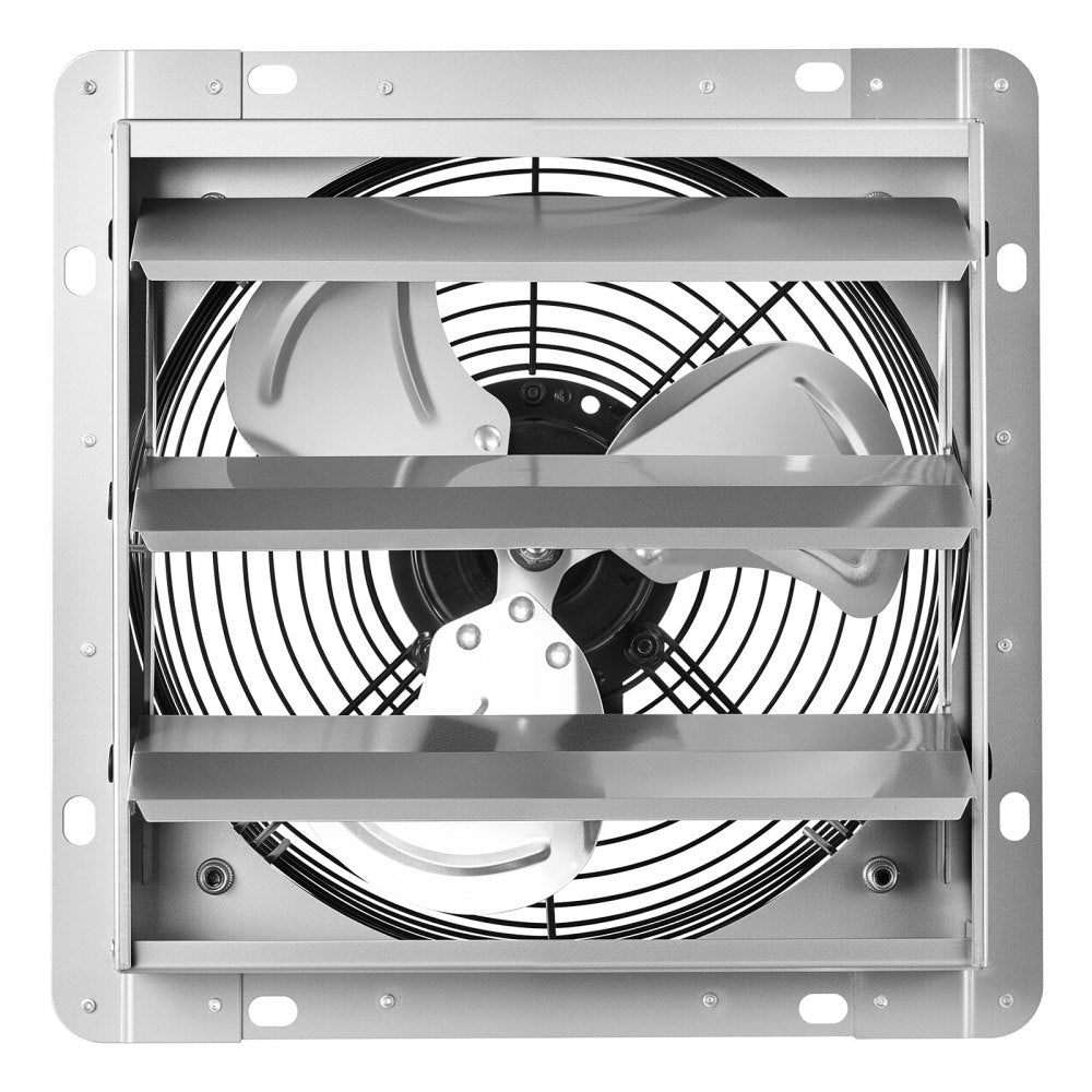 VEVOR 10 Inch Shutter Exhaust Fan Wall Mounted 874 CFM Automatic Louvers, Sturdy Steel Housing, Low Noise, AC Motor, Ventilation and Cooling for Attic, Garage, Barn, Greenhouse, Workshop, Silver