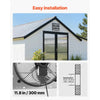 VEVOR 12 Inch Shutter Exhaust Fan Wall Mounted 1347 CFM Automatic Louvers, Sturdy Steel Housing, Low Noise, AC Motor, Ventilation and Cooling for Attic, Garage, Barn, Greenhouse, Workshop, Silver