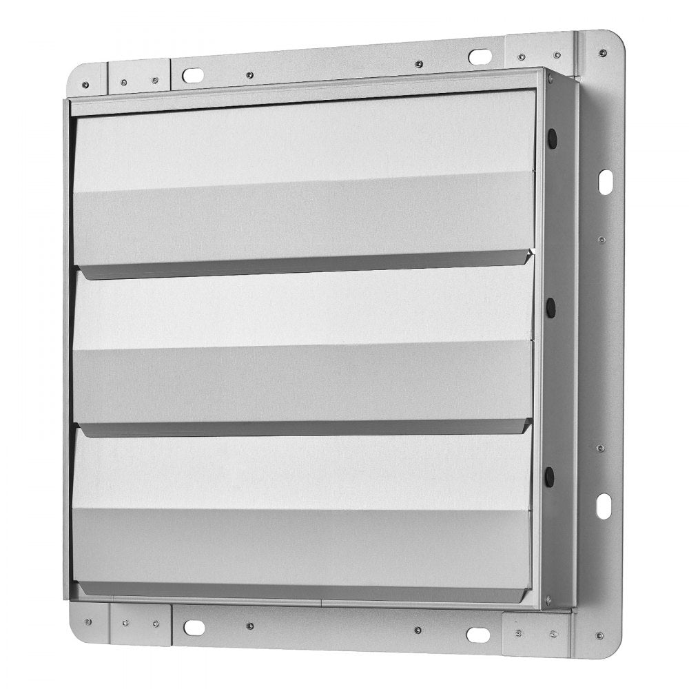 VEVOR 12 Inch Shutter Exhaust Fan Wall Mounted 1347 CFM Automatic Louvers, Sturdy Steel Housing, Low Noise, AC Motor, Ventilation and Cooling for Attic, Garage, Barn, Greenhouse, Workshop, Silver