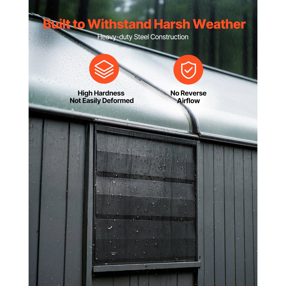 VEVOR 12 in Shutter Exhaust Fan Wall-Mount Automatic Louvers Variable Speed, Sturdy Steel Housing, Low Noise, AC Motor, 1347 CFM Ventilation and Cooling for Attic, Garage, Barn, Greenhouse, Workshop