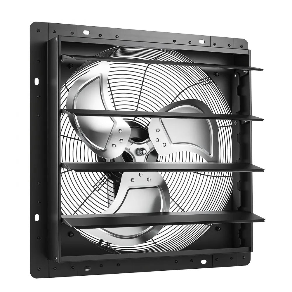 VEVOR 18 in Shutter Exhaust Fan Wall-Mount Automatic Louvers Variable Speed, Sturdy Steel Housing, Low Noise, AC Motor, 3051 CFM Ventilation and Cooling for Attic, Garage, Barn, Greenhouse, Workshop