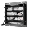 VEVOR 14 Inch Shutter Exhaust Fan Wall Mounted Automatic Louvers EC Motor, Steel Housing, Temperature & Humidity Controller, Ventilation & Cooling for Attic, Garage, Barn, Greenhouse, Workshop, Black