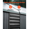 VEVOR 16 Inch Shutter Exhaust Fan Wall Mounted Automatic Louvers EC Motor, Steel Housing, Temperature & Humidity Controller, Ventilation & Cooling for Attic, Garage, Barn, Greenhouse, Workshop, Black