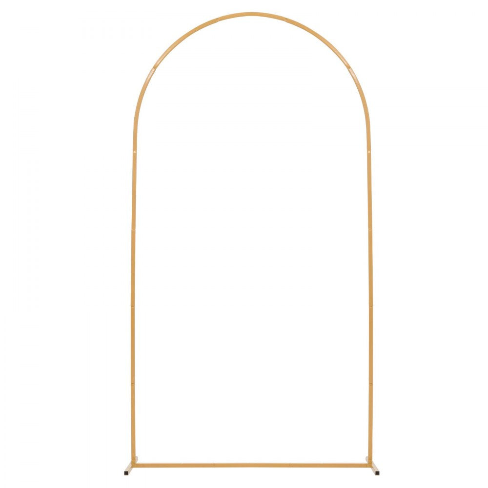 VEVOR Arch Backdrop Stand, 7.2 x 4 ft, Stable Structure, Easy Assembly, 1 Piece Gold Metal Arch Backdrop Stand for Wedding, Birthday Party, Graduation, Holiday Celebration, and Ceremony Decoration