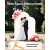 VEVOR Arch Backdrop Stand, Set of 2, 7.2 ft and 6 ft, Stable Structure, Easy Assembly, Gold Metal Arch Backdrop Stand with Cover for Wedding, Birthday Party, Celebration, and Ceremony Decoration